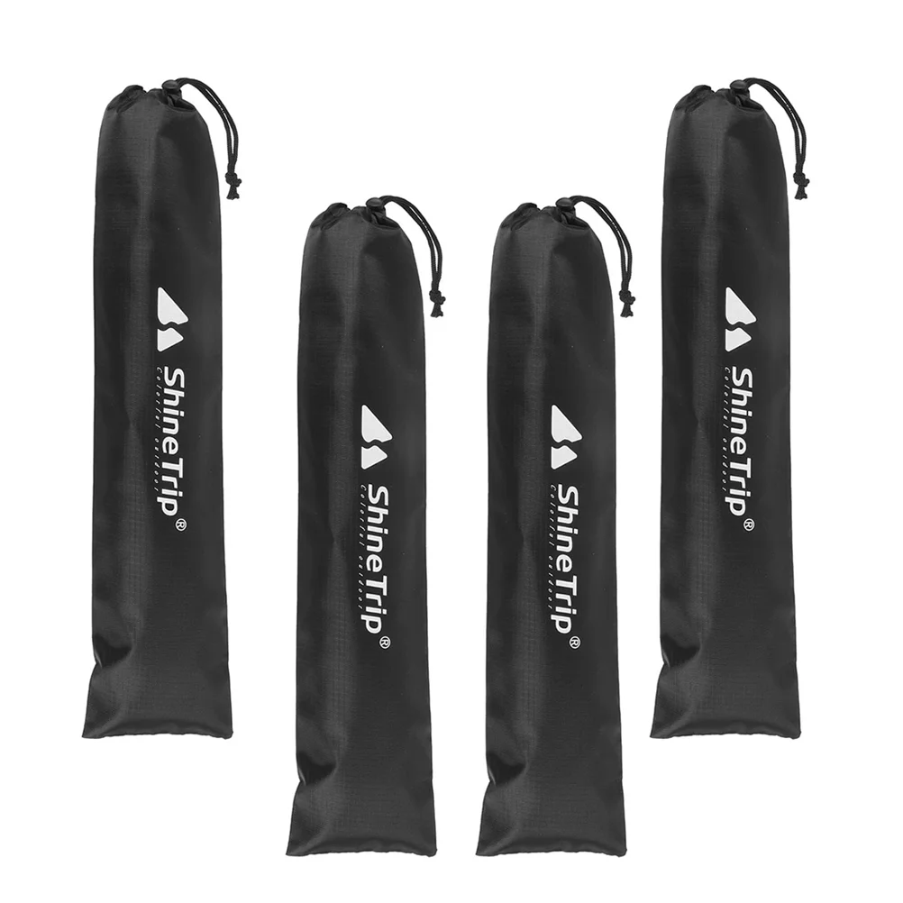 4 Pcs Outdoor Camping Gear Portable Fishing Wear Resistant Rod Outdoor Storage Camping Storage Bag Bag Black