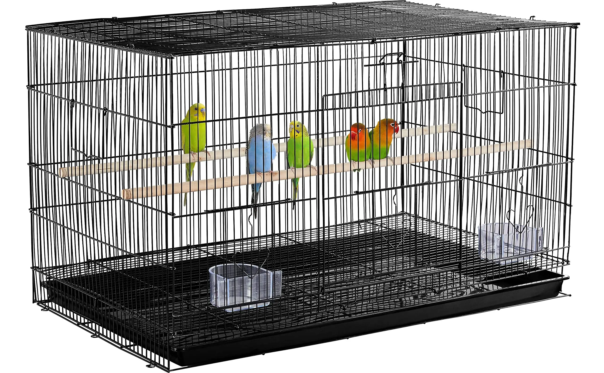 30‘’ Flight Bird Cage Stackable Design for Small and Medium Birds with Slide Out Tray and Bottom Grate Budgies