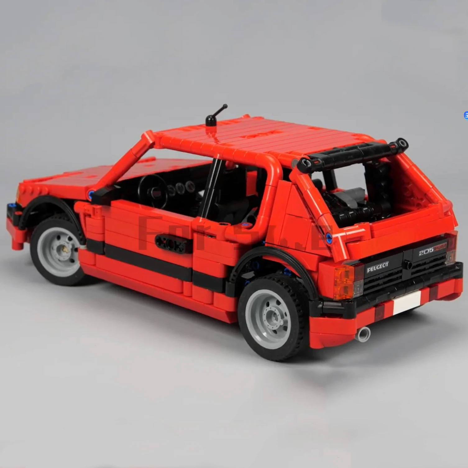 MOC-109517 Nico71 Peugeot 205 GTI Red Edition 985PCS Domestic Building Blocks Toy Model Car