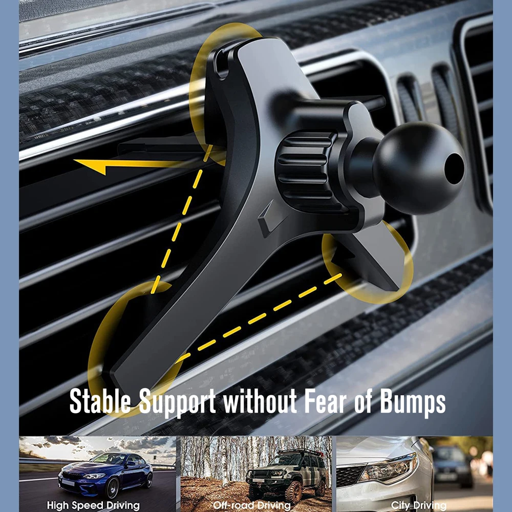 Universal 17mm Ball Head Base Car Air Vent Clip For Magnetic Car Phone Holder Dashboard Support Stand Mobile Phone Accessories