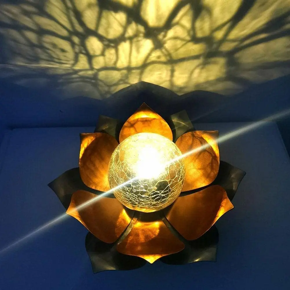 【Home-Tools!】2Pcs Solar Flower Lights, 2PCS Lotus Solar Light, Waterproof Garden Yard Lotus Lamps Ornament For Garden