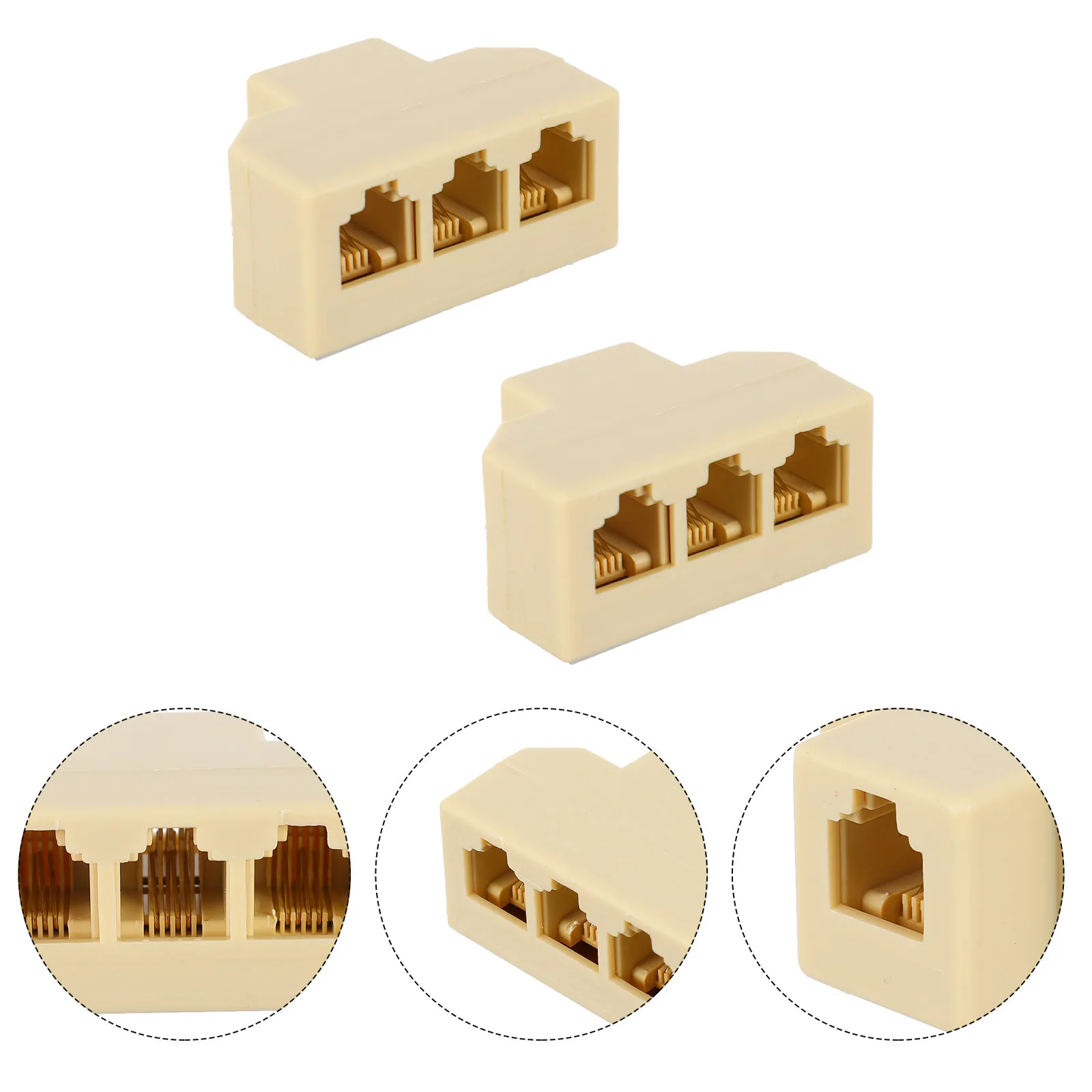 2 pcs RJ11 Male Female Adapter Telephone Landline Splitter Halloween Christmas New Year Office Worker Property Manager Plug