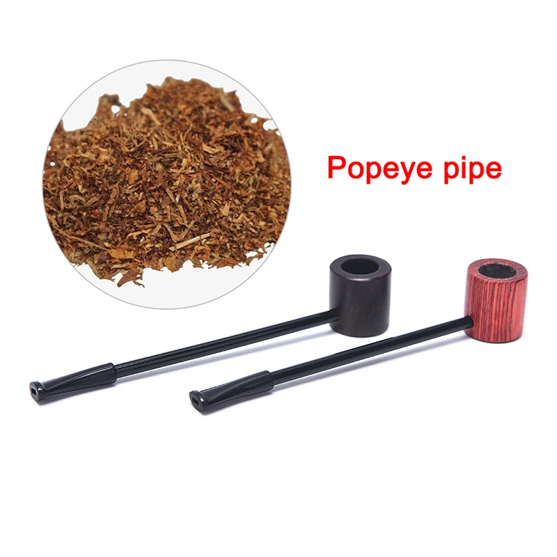 1 Pieces Ebony Wood Pipe Smoking Pipes Portable Smoking Pipe Herb Tobacco Pipes