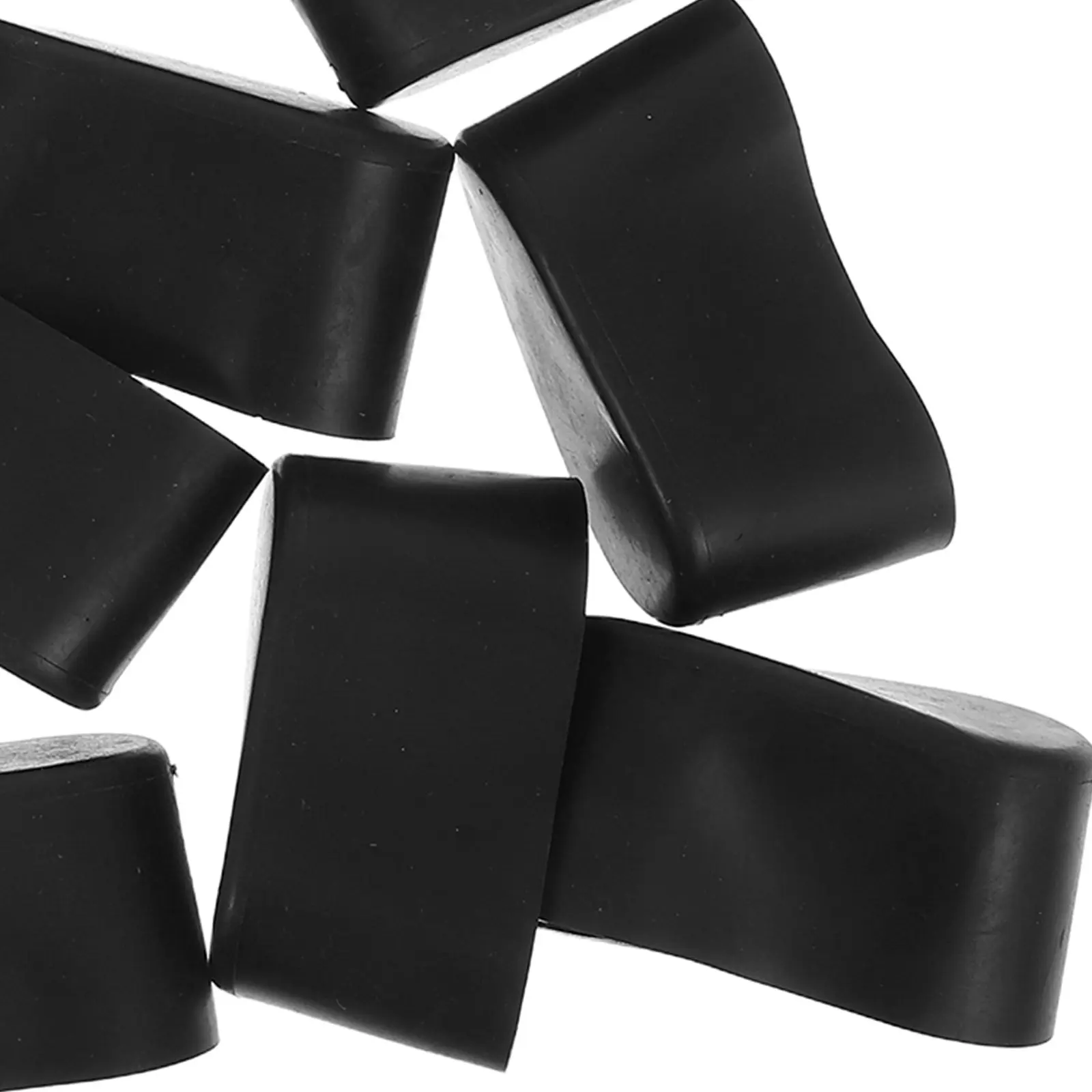 16Pcs Black Oval PVC Chair Leg Caps Non-Slip Furniture Floor Protectors Chair Table Desk Leg Covers Floor Protection Grip