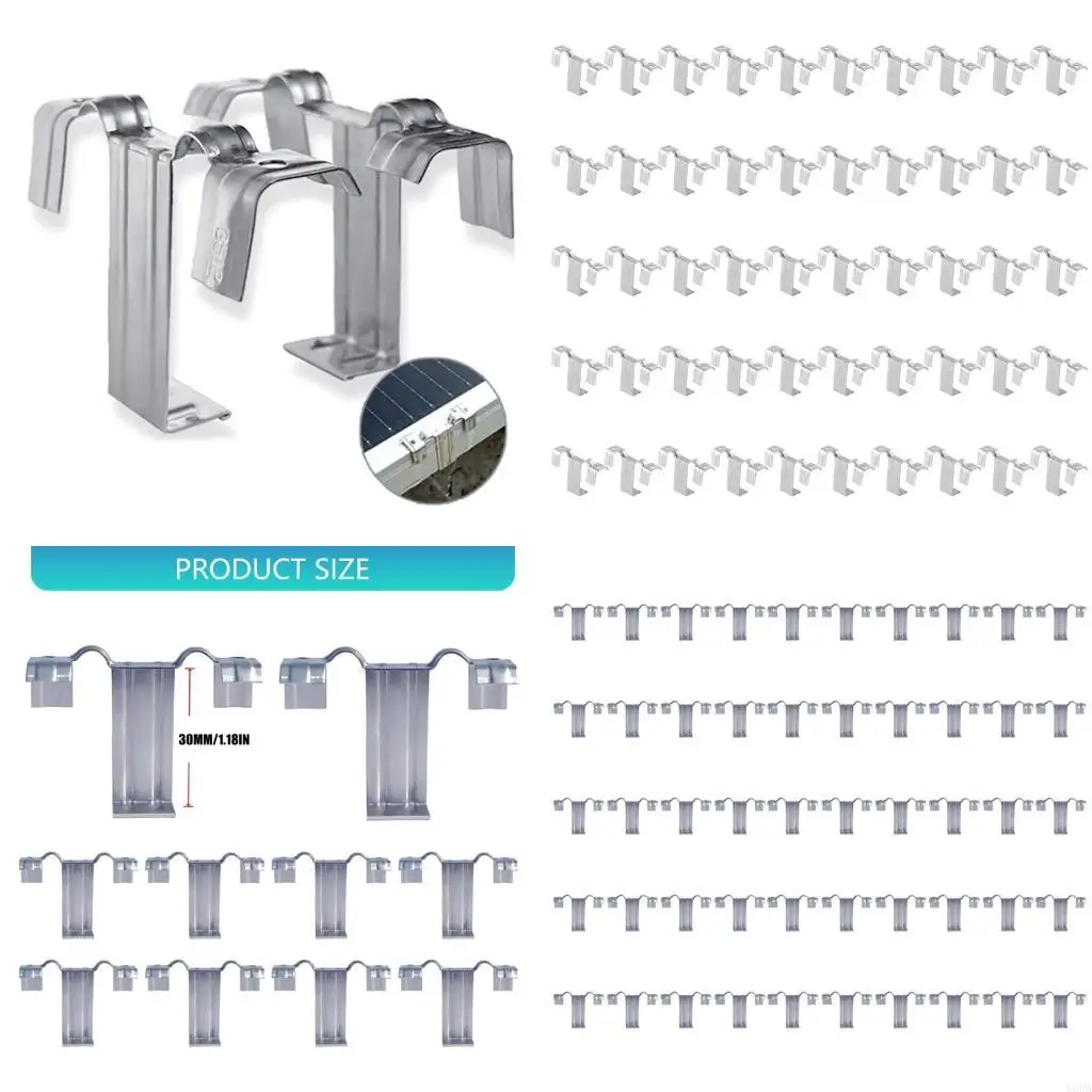 

50 лотов солнечных модулей, автоматический крепежный зажим для дренажа воды, компакты из нержавеющей стали