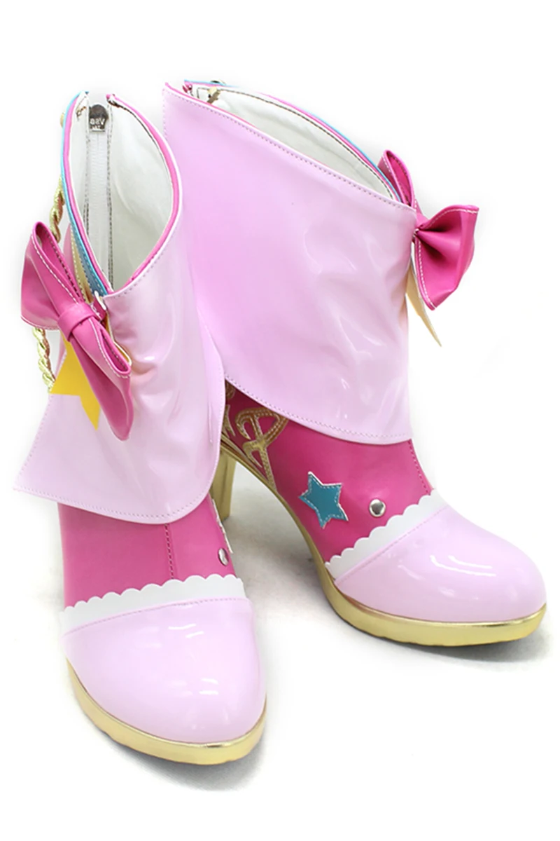 Nijino Yume Scarpe Cosplay Scarpe in pelle PU Stivali di Carnevale di Halloween Accessori Anime Prop Cosplay Realizzato su misura
