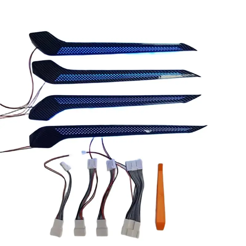 

Светодиодный дверной светильник для Toyota RAV4 Xa50 2019-2024, ледяной синий, окружающее освещение, дизайн чешуи дракона