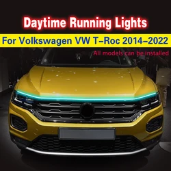 1Pcs LED Waterproof Flexible Light For VW TROC Volkswagen T-Roc 2014-2022 LED DRL Daytime Running Light Decorative Ambient Lamp