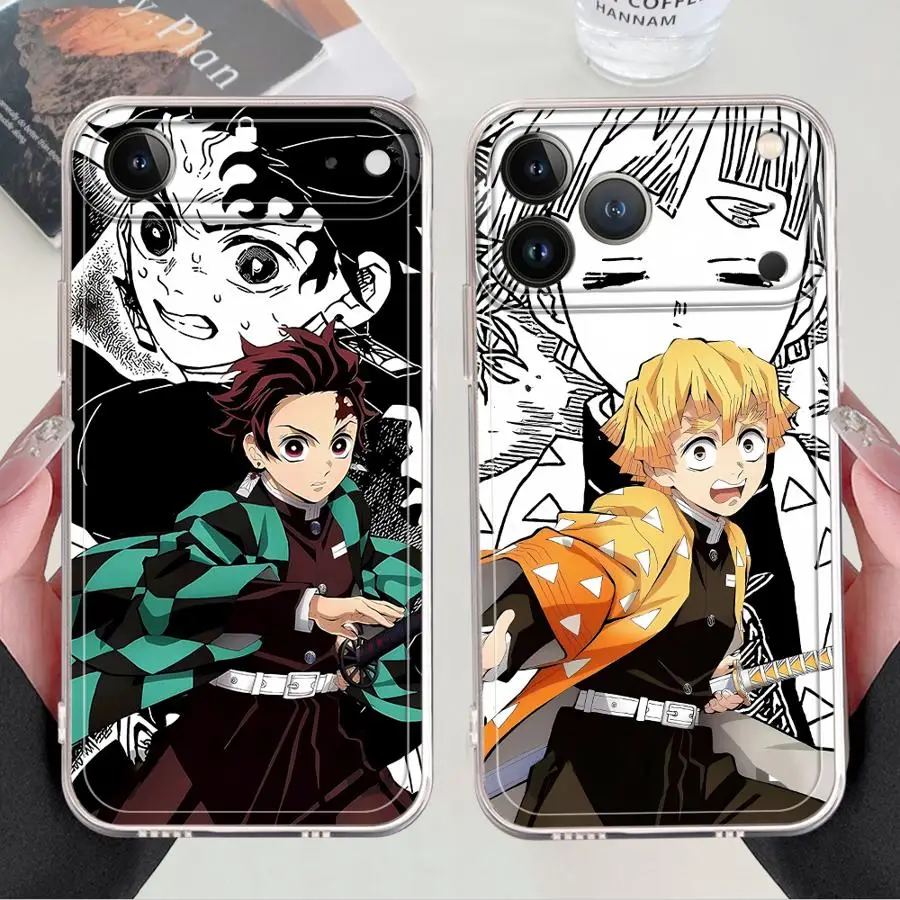 D-Demon S-Slayer Weiche Handyhülle für iPhone 17 Pro Max 13 Pro 7 8 14 Plus 15 Air 16 11 XS Max 12 Mini XR