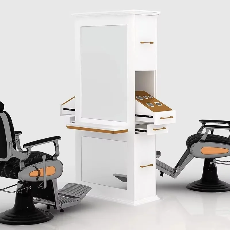 Factory Price Barber Shop Mirror Hair Salon Special LED With Light Wall Mounted Hair Cutting Mirror Salon Mirror