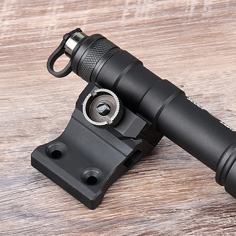 WADSN Airsoft Hunting LED Flashlight M300 M600 & Metal CNC Offset Mount Base Picatinny Keymod System Rail Lighting Set