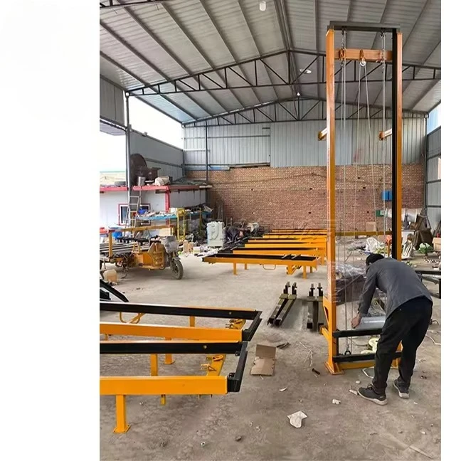 Small mobile site brick elevator type electric site brick car remote control operation brick elevator