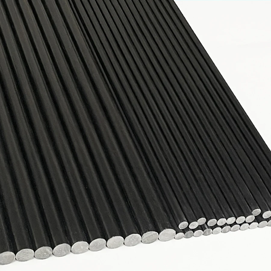 10PCS Black Glass Fiber Bar Diameter 1 1.5 2 2.5 3 4 5 6 7 8 9 10 11mm Insulation Material Solid Fiberglass Rod Length 500mm