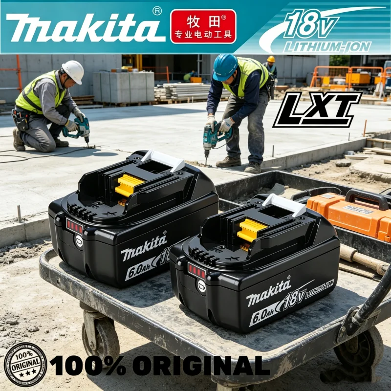 

Makita Original BL1860B 18V 6.0Ah Battery with LED Charge Indicator, Fast Charging Replace for BL1840 BL1850