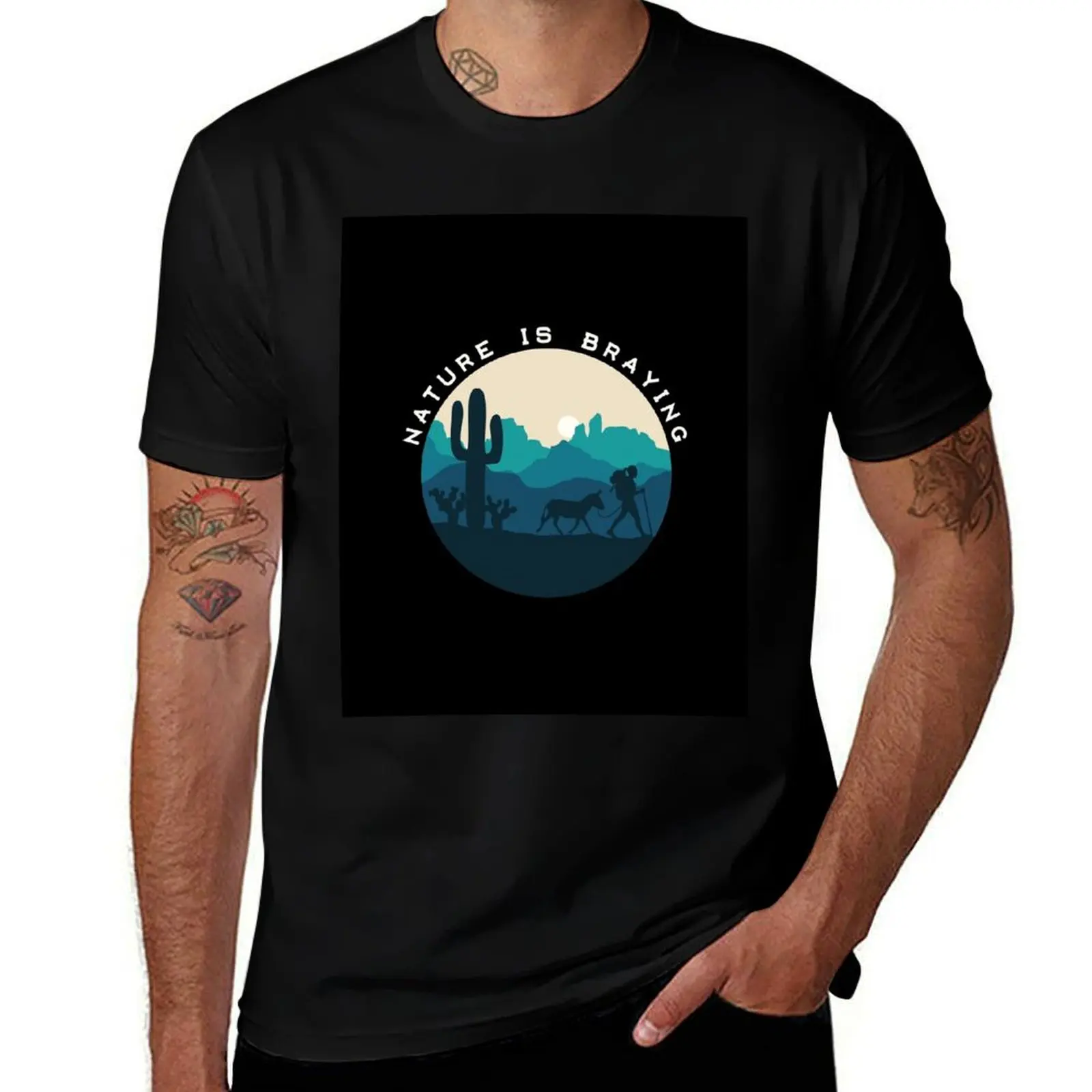 

Nature is Braying (female; mini donkey) T-Shirt t shirt man casual anime t shirts for man