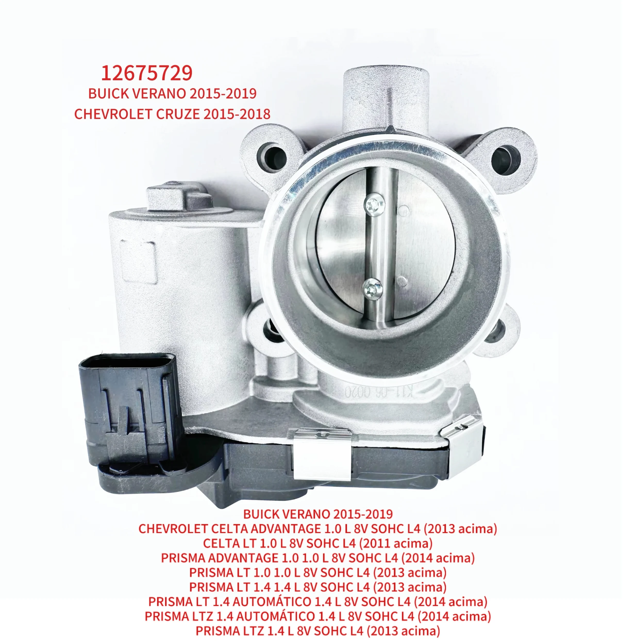 Cuerpo de Aceleración Electrónico Compatible con BUICK VERANO 15-19 CHEVROLET CRUZE 15-18/CHEVROLET PRISMA/CHEVROLET CELTA 1.0 1.4