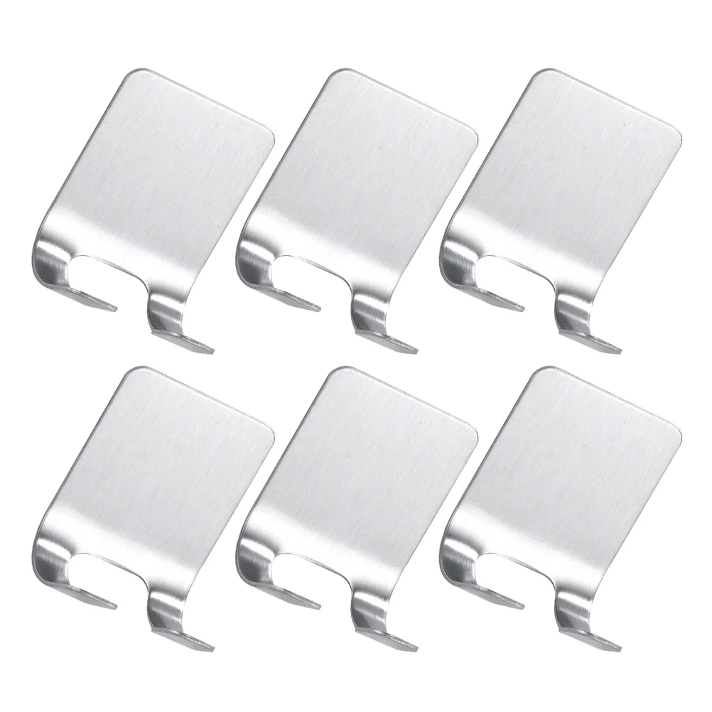 

6 Pcs Razor Holder Self Adhesive Shaver Hanger Shower Hook Cell Phone Waterproof Silver for Wall