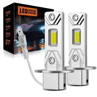 22000LM H1 H3 bombilla LED para faros Mini 120W CSP para faros de coche luz sin ventilador faros antiniebla de diodo automático 6000K blanco 3000K amarillo 12V