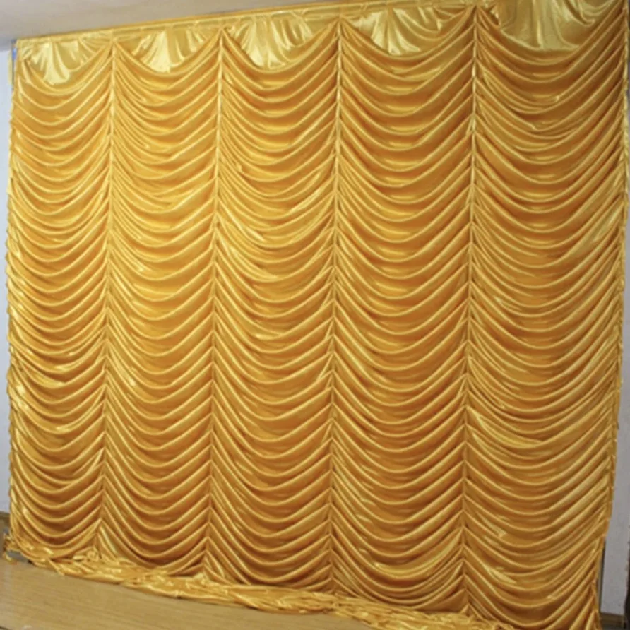 

3X3M Ice Silk Elegant Colorful Wedding Backdrop Party Event Wave Curtain Drape Wedding Supplies Curtain for wedding Decorations