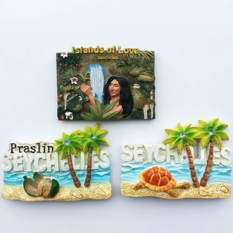 Africa Seychelles Magnetic Sticker Fridge Tourist Souvenir Magnetic Refrigerator Decoration Articles Handicraft Gifts