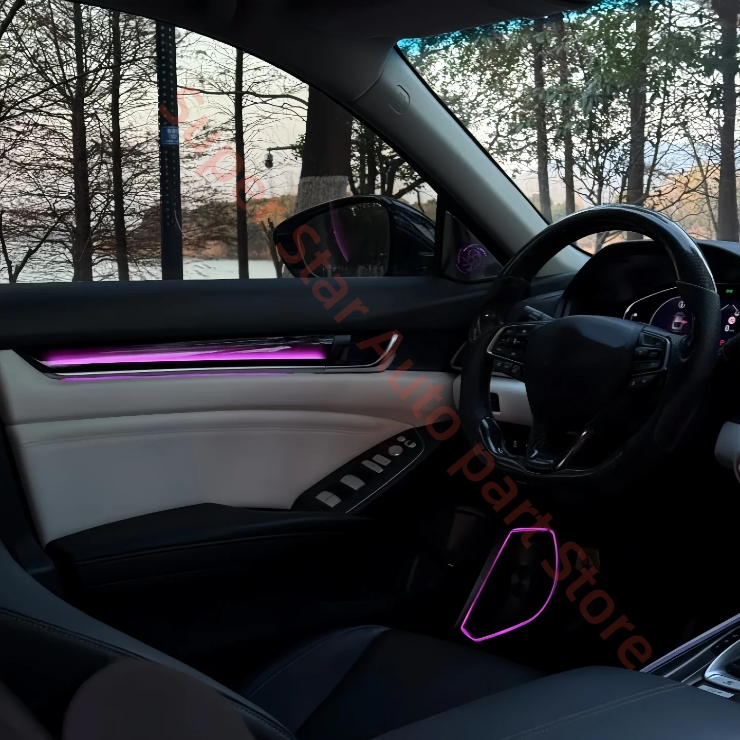 For Honda 10th generation Accord 2018+Ambient Light Automotive interior lighting upgrade Car accessories Piano black trim bar