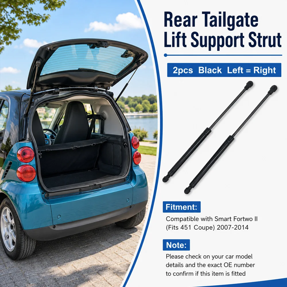 2 pcs For Smart Fortwo II 451 Coupe 2007-2014 Rear Tailgate Lift Support Strut A4519880004 ADU175802 SG357001 4519880004 459003