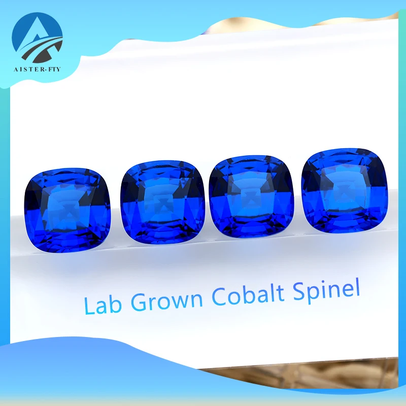 

NEW Cushion Shape Blue Lab Grown Cobalt Spinel Excellent Cutting Loose Gemstone Diamond for Jewelry Making Earing Making