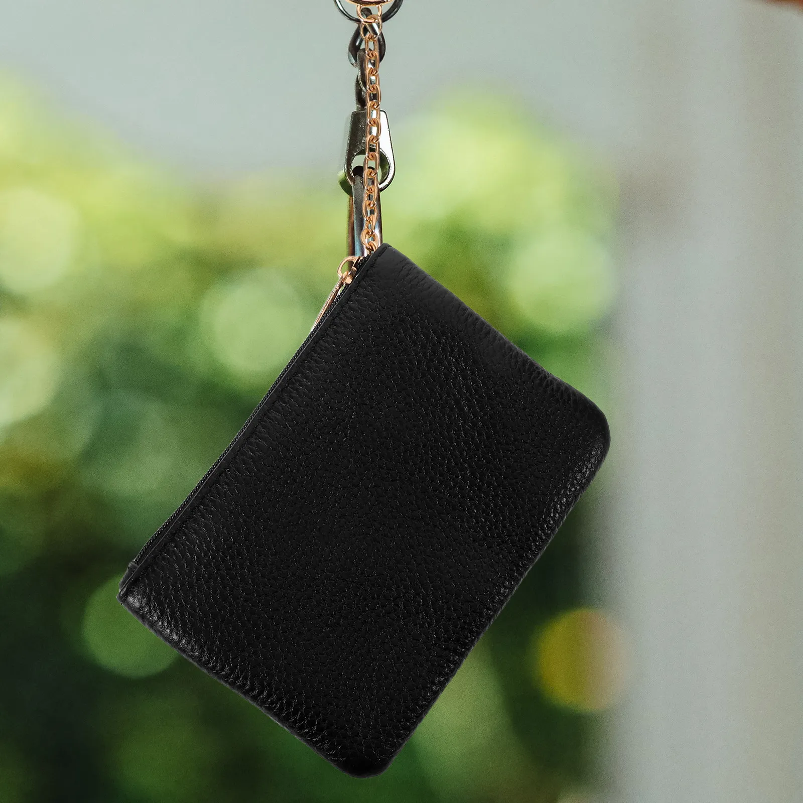 

Coin Purse Mini Wallet for Women Double Zipper Key Holder Small Change Cash Pouch Keychain Wallet for Daily Shopping