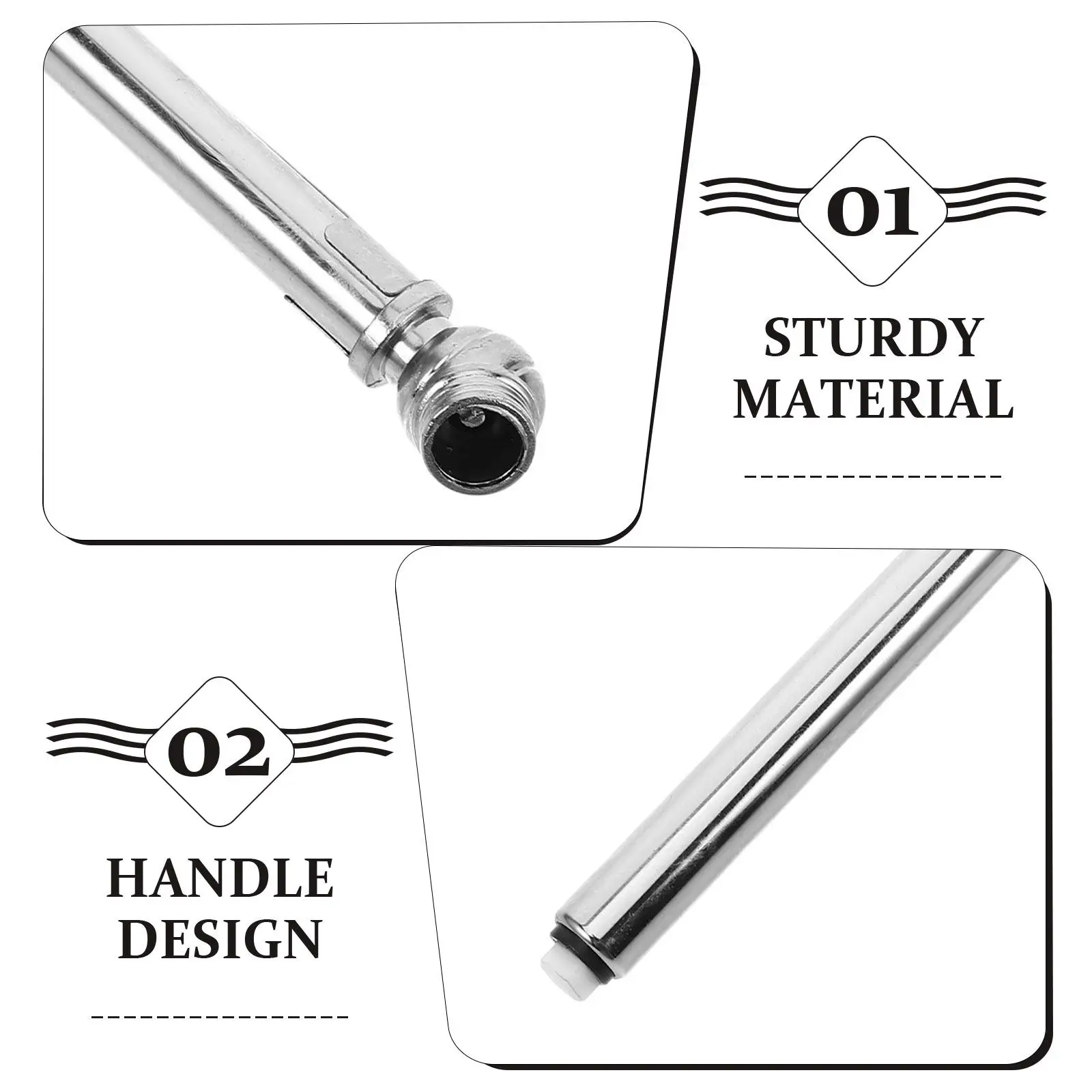 Portable Pencil Tire Pressure Gauge Mini High Accuracy Stainless Steel Pen Style Pressure Reader for Cars Motorcycles 10-100Psi