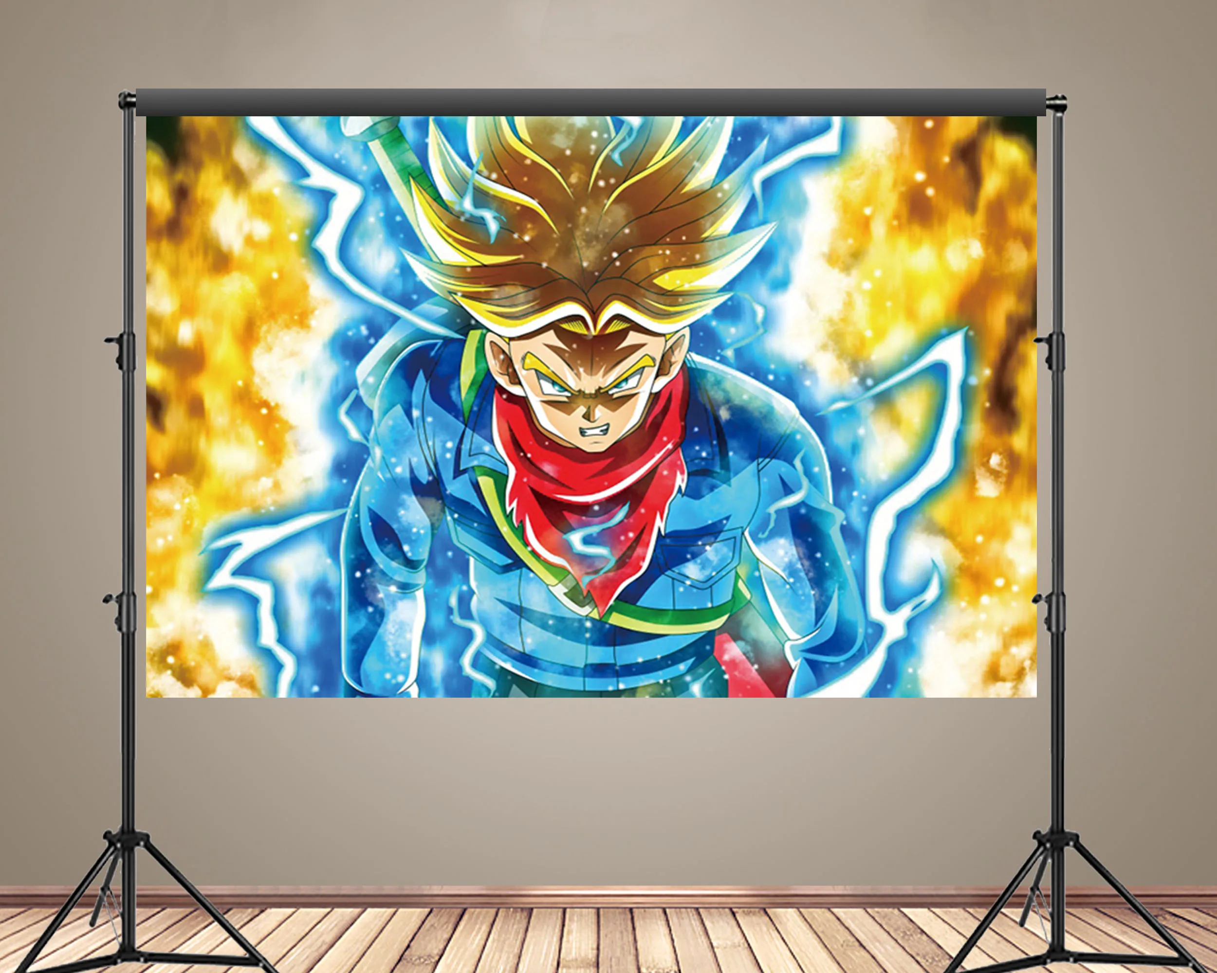 Bandai Dragon Ball Goku Fotografia Fundo, Foto Banner Props, Capa de fundo para crianças, Decoração de aniversário, Baby Shower, Meninos