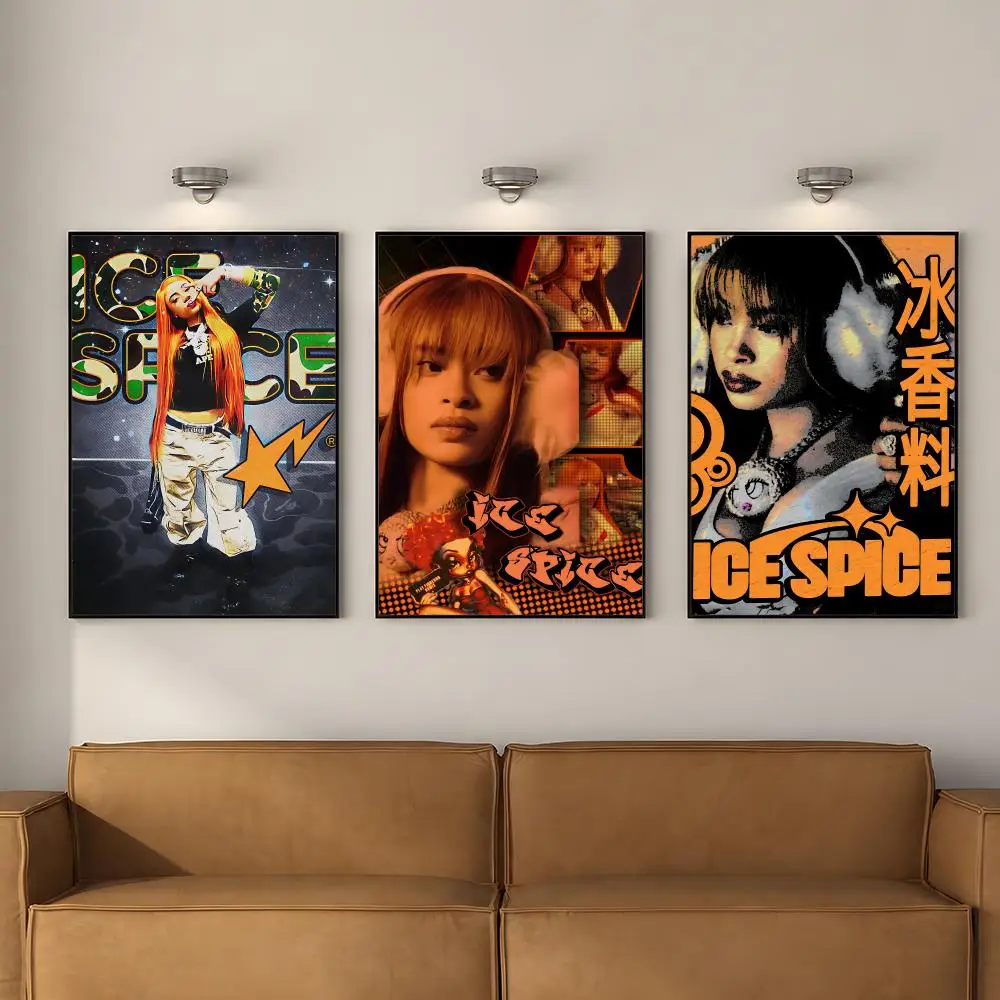 Rapper I-Ice S-Spice Y2K Poster PP Self Adhesive Decorative Poster Waterproof Waterproof for Apartment Bedroom