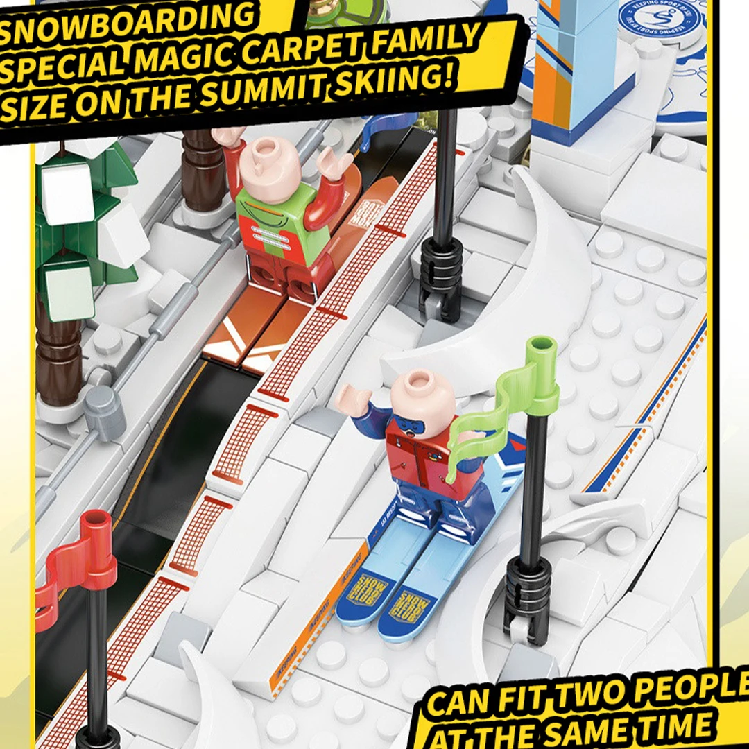 Ski Slope Building Block para Crianças, Montagem de Tecnologia Desenho Eletrônico High TechToys Presentes de Natal Presente de Aniversário 2128 Peças