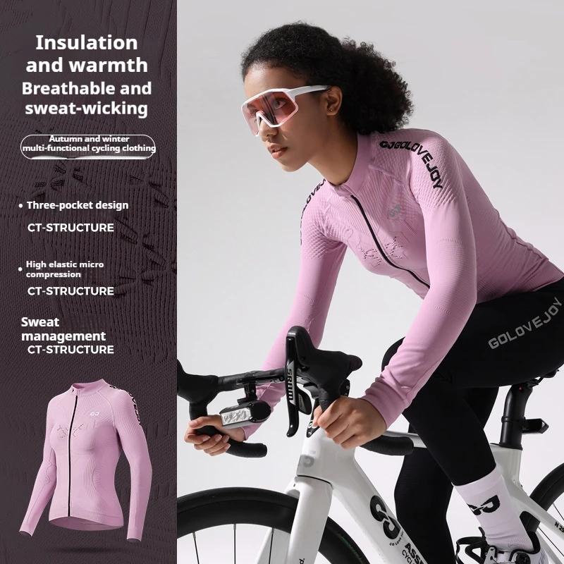 

Cycling Long Sleeve Breathable MTB Clothing Bicycle Jersey for Women Men Road Bike Top Shirts Pocket Cycling Clothe AutumnWinter