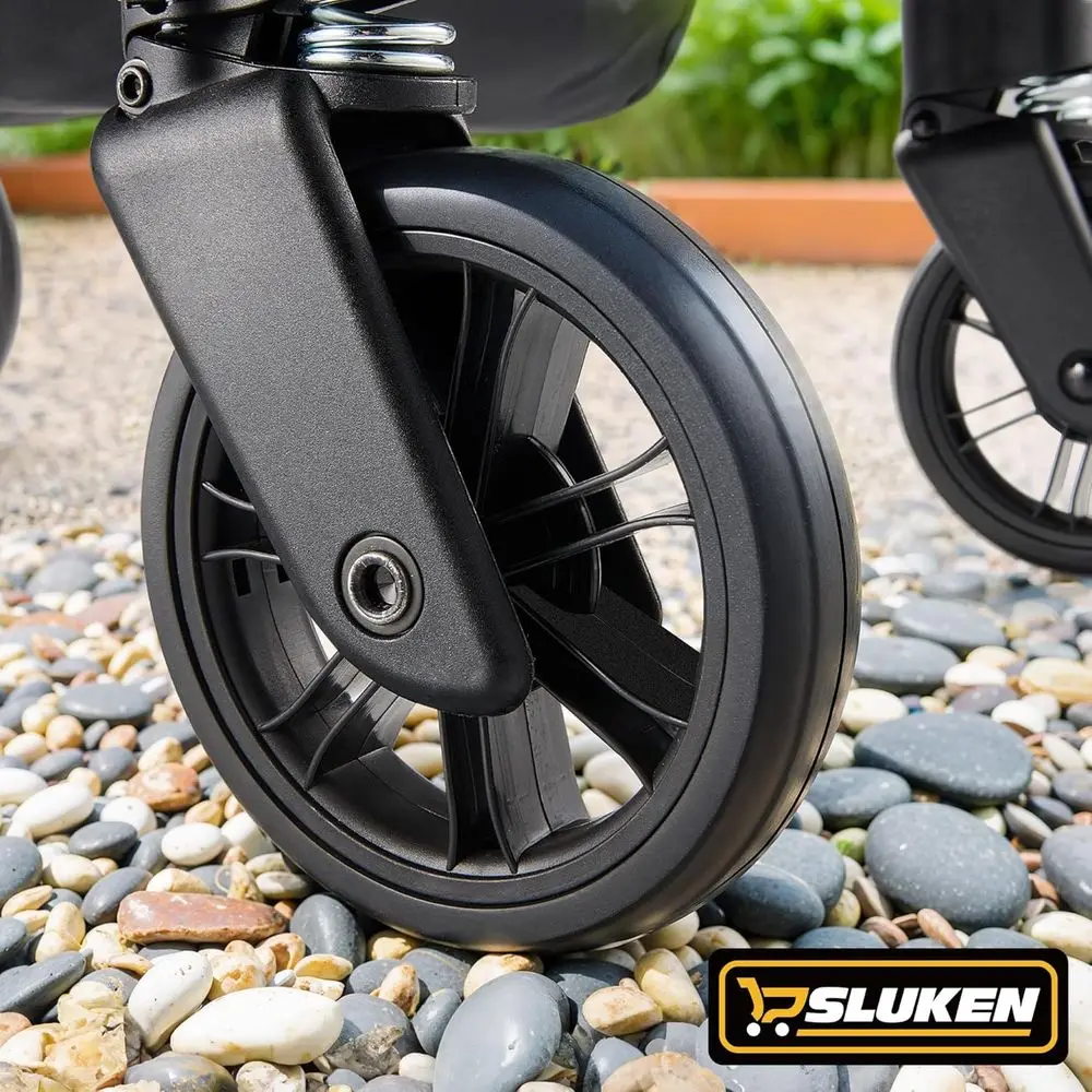 عربة تسوق قابلة للطي بوزن 75 رطل مع عجلات، 360 درجة ° سلة دوارة قابلة للإزالة، محمولة للبقالة والغسيل والتخييم #3