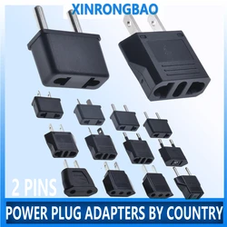 Adaptador de enchufe de viaje, convertidor de toma de corriente, 2 pines, Cn Ons, EU Kr Euro, EE. UU., Reino Unido, AU, UE