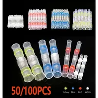 50/100 Pcs Solder Sleeve Wire Connectors Practical Electrical Waterproof Seal Heat Shrink Butt Terminals Wire Cable Splice Kit