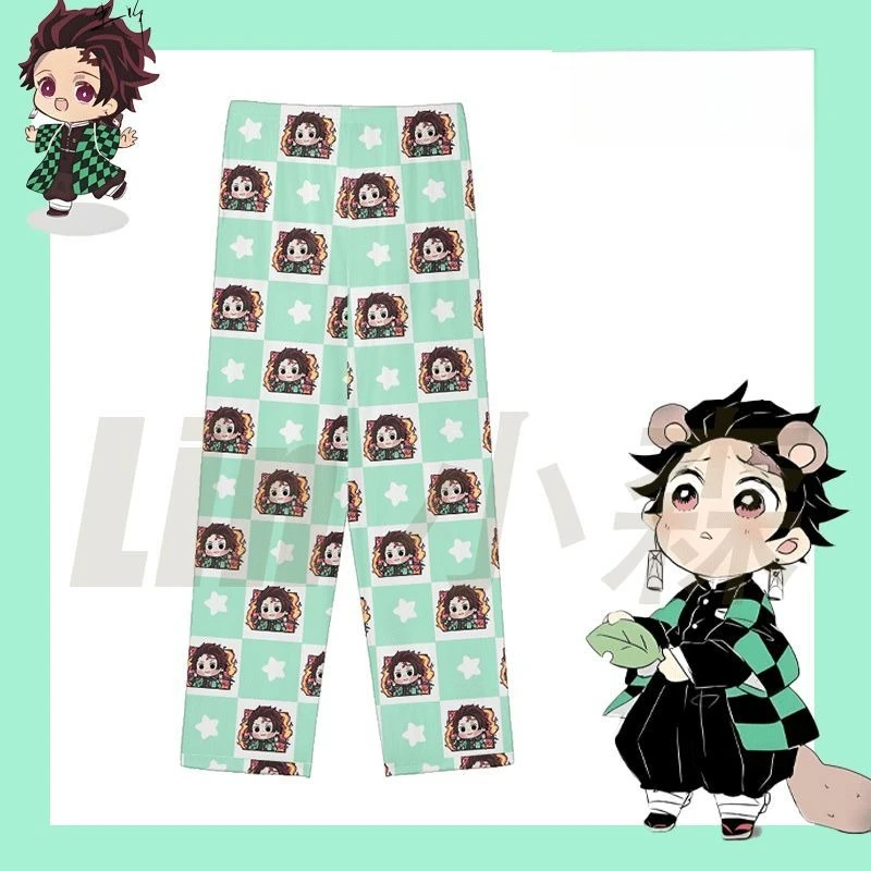 شيطان القاتل تانجيرو كامادو أنيمي بيجامة مجموعة زوجين مطابقة Homewear الكرتون تأثيري ملابس النوم للرجال النساء المتسكعون هدية #5