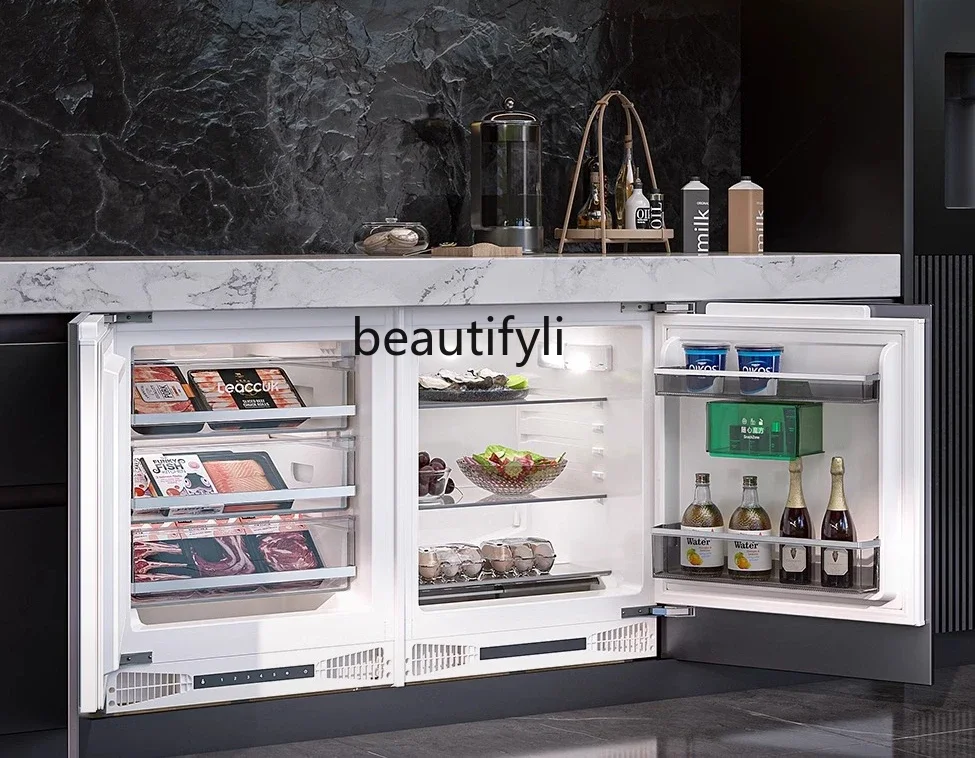 

A61 Fully embedded under-counter horizontal cabinet Single door embedded in short household refrigerator
