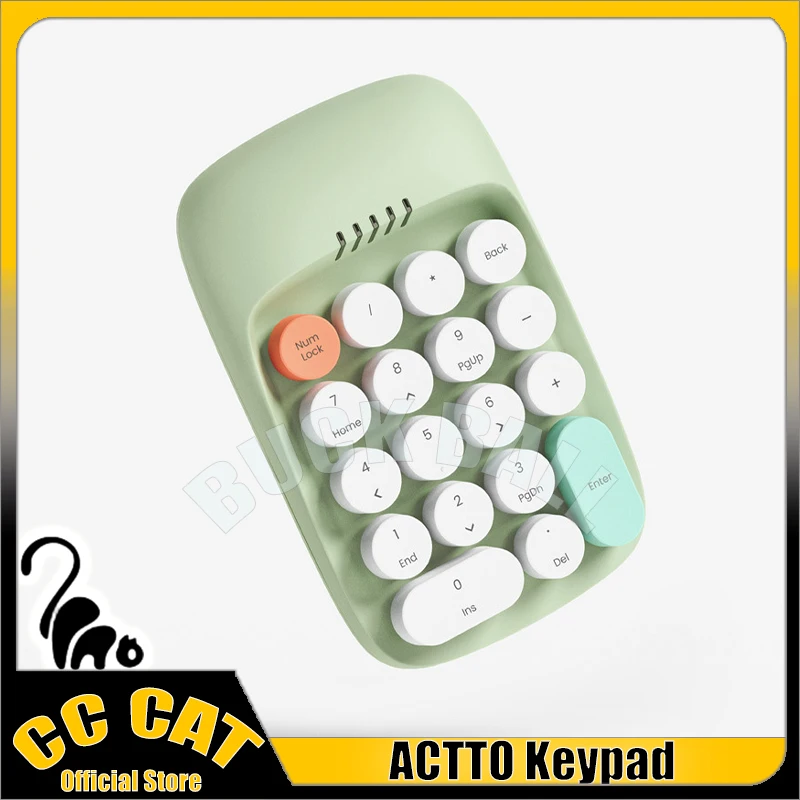 

Actto ANBK01 Keypad Bluetooth Wireless Keyboards Mini Number Keyboards 2 Mode 18Keys Customization Number Computer Accessories