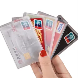 10pcs Transparent ID Bank Credit Card Protective Cover Case Dustproof Scratch Resistant Paper Money Wallet Buisness Card Holder