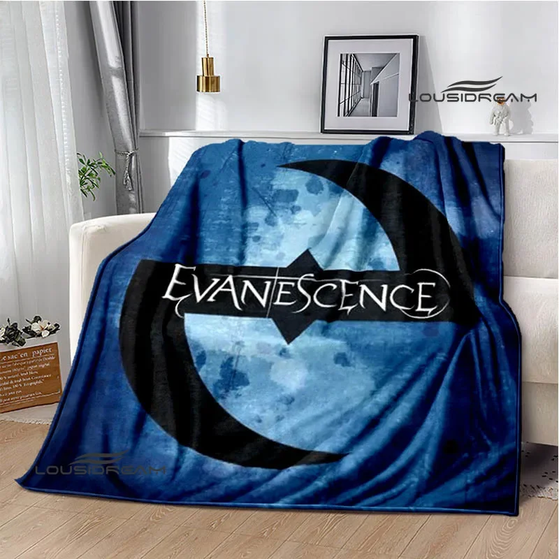 EvaneScence Band Retro Printed Fashion Warm Blanket Flannel Blanket Bed Linings Home Travel Birthday Gift