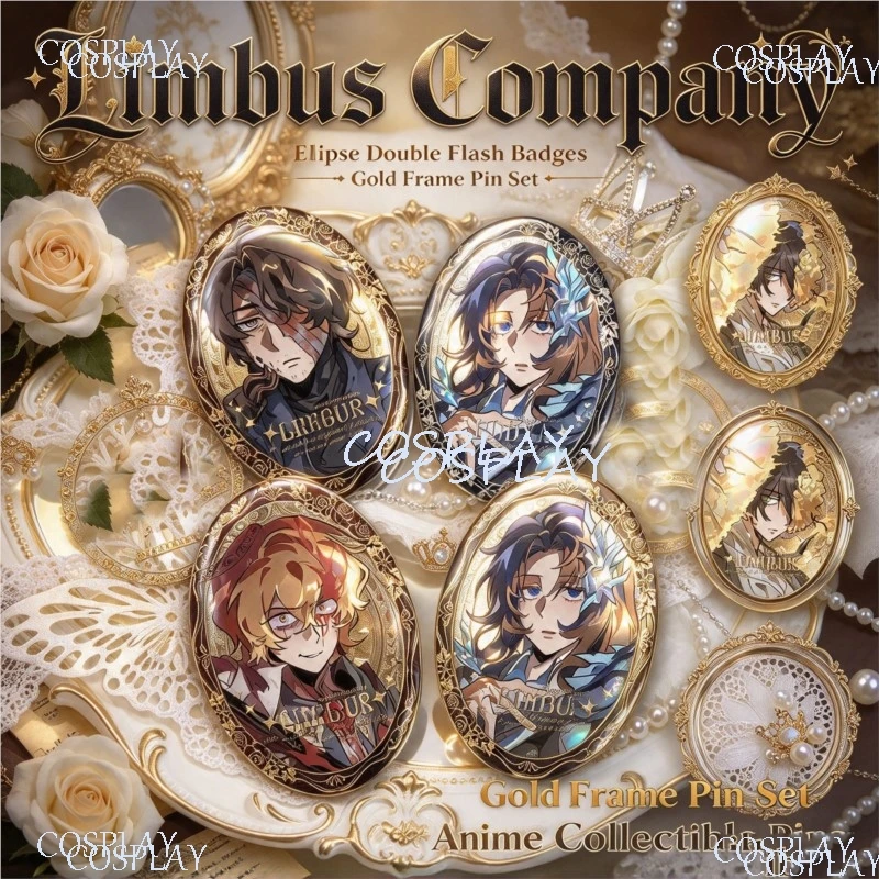 Limbus Company Sinclair Dongba Season Card Oval Double Flash Badge Pin Itabag Decor Game Merch Gift