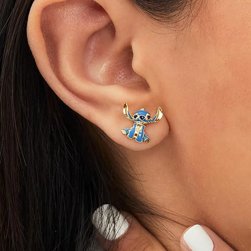 Kawaii Disney Lilo & Stitch Stud Oorbellen voor Vrouwen Meisjes Mooie Anime Cartoon Persoonlijkheid Ooraccessoires Sieraden Cadeau voor Fans