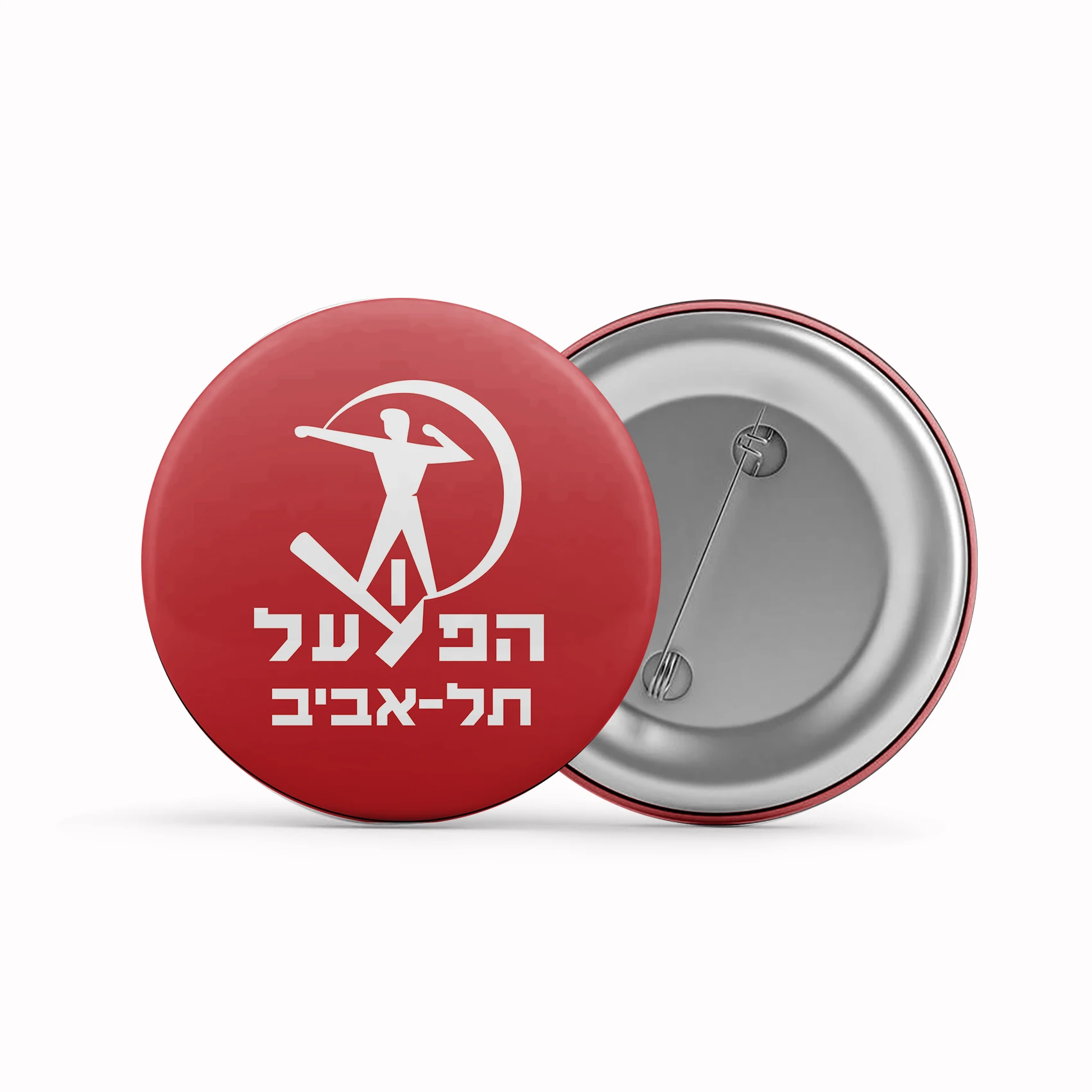 FC Hapoel Tel Aviv Brooch Badge 1.25in 1.5in 1.7in 2.3in Badge for Collar Backpack Hat Accessory Souvenir HZ-008