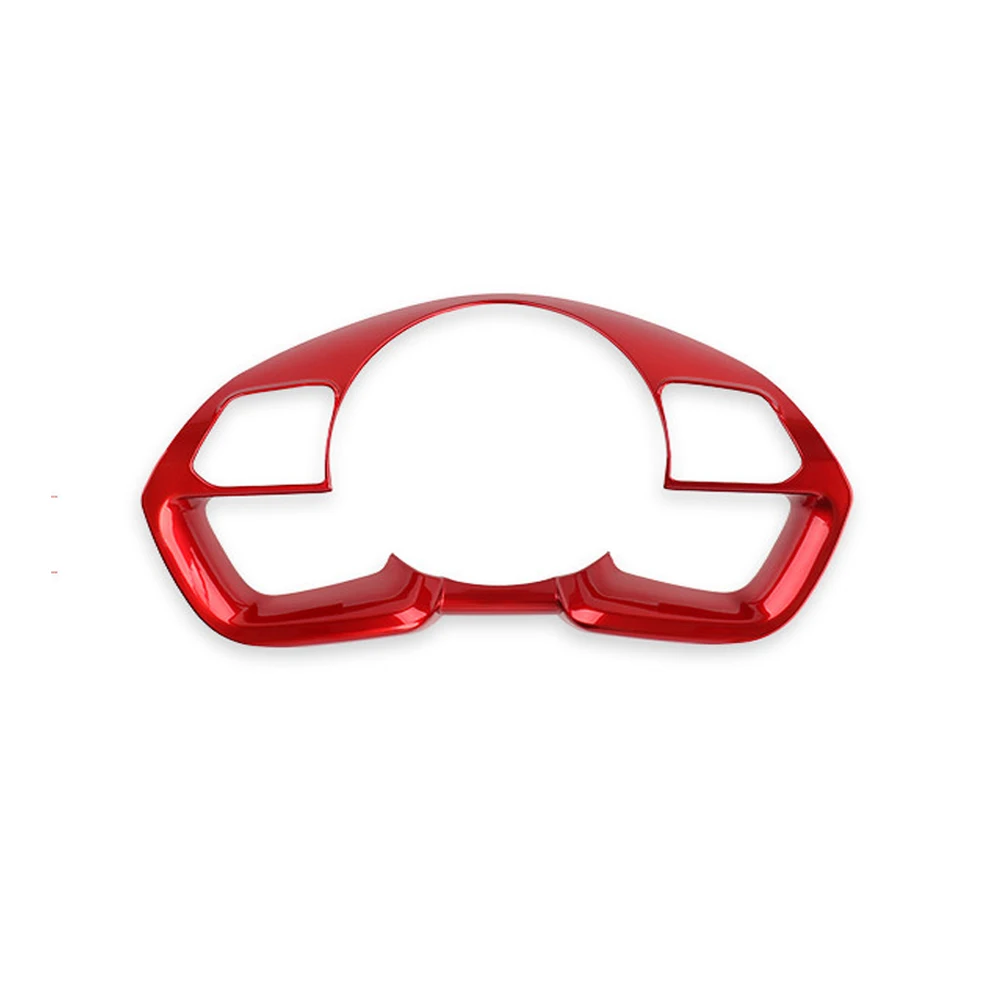 1pcs Red Steering Wheel Trim Frame Cover Interior New Decoration Styling For Hyundai Elantra CN7 2021 2022 2023 LHD RHD