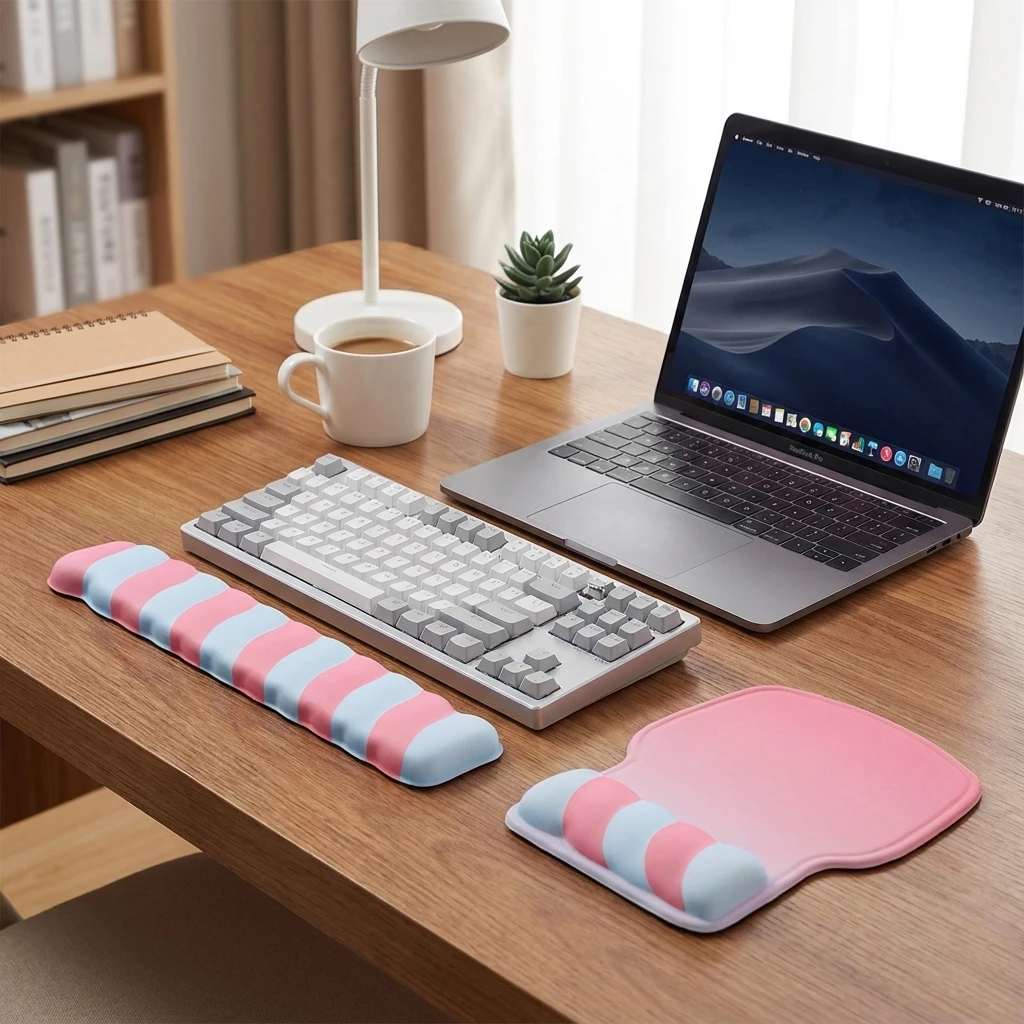 

Эргономичный 3D-подставка для рук, набор подставок для запястий, коврик для мыши, коврик для клавиатуры, противоскользящий коврик для игрового офиса, дома, студенческого ПК, ноутбука, рабочего стола