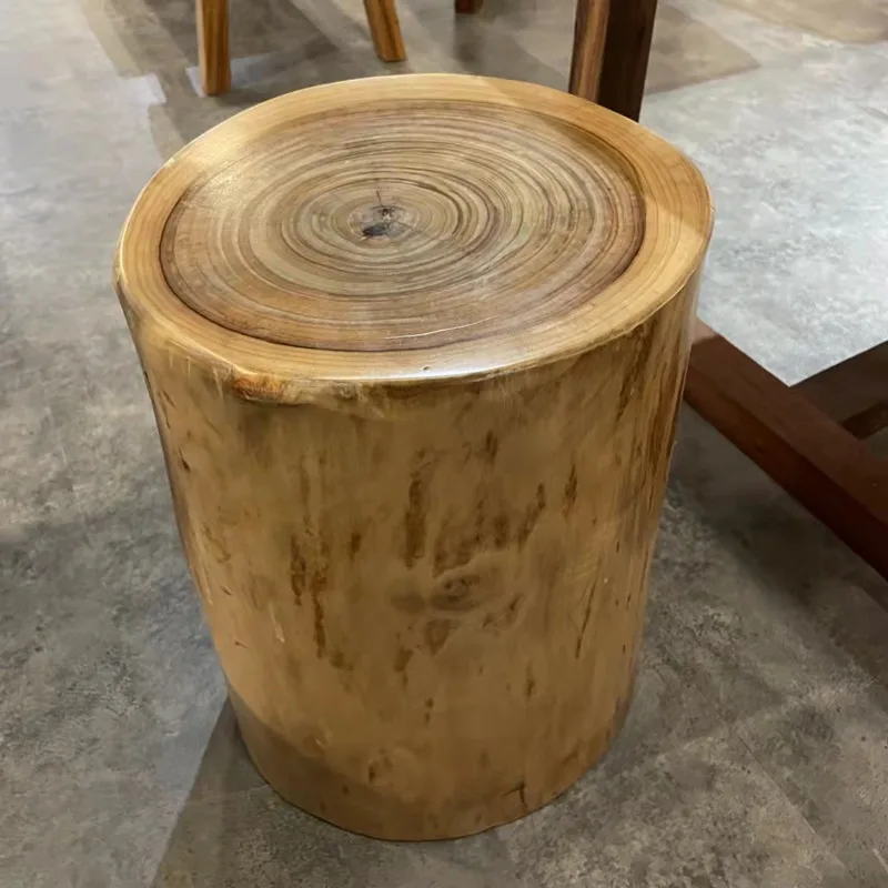 

Log camphor wood stump stump stool sitting stool flower stand root carving coffee table solid wood large base pier wooden pier