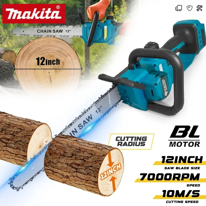 

Makita Portable Chainsaw Brushless Electric Chain Saw 2200W 18V Rechargeable Cordless Graden Pruning Tools
