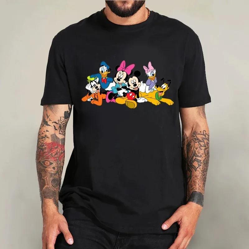 T Shirt Men Disney Mickey Mouse Women Tshirts Cute Cartoon Fashion Top Tee Shirt Clothes Female T-shirt Футболка Male Camisetas