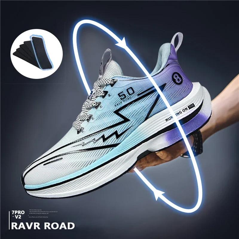 

2021 летние мужские кроссовки, легкий дизайн, быстросохнущая марафонская амортизирующая поддержка, мужские кроссовки, удобная спортивная обувь с сеткой